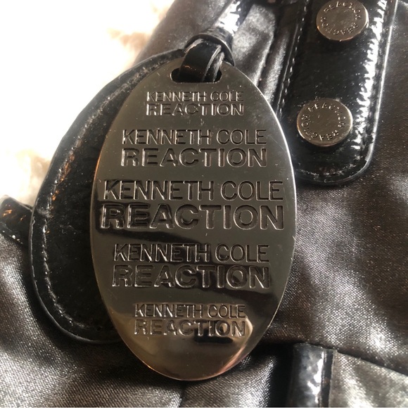 Kenneth Cole Reaction satchel bag metallic look fabric - Picture 3 of 14